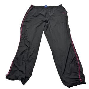 Reebook Hot Pink & Black Embroidered Vintage Streetwear Retro 90s Windbreaker